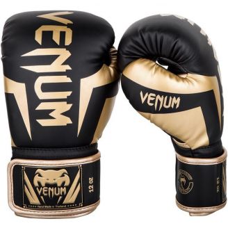 Gants de boxe Elite black gold Venum