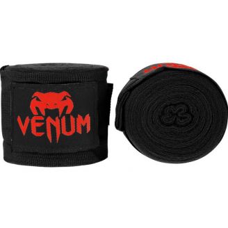 Bandes de boxe 4m (la paire) black red Venum
