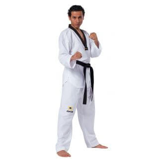 Dobok taekwondo Fightlite WT col noir Kwon