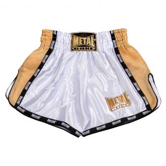Short de boxe kick/thaï noir et or Métal Boxe
