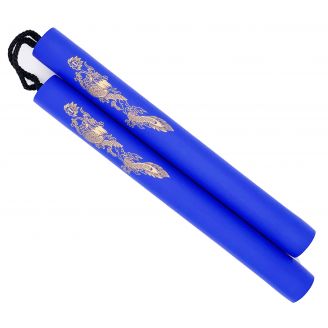 Nunchaku enfant mousse à corde bleu dragon