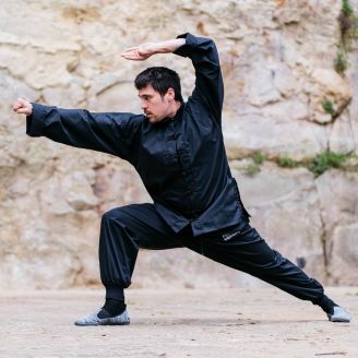 Tenue kung fu noire complète Fujimae Training
