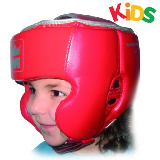 Casque de boxe enfant kidguard Montana rouge