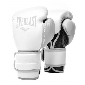 Gants de boxe powerlock Everlast blanc et gris