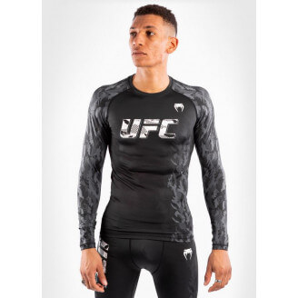 T-shirt compression UFC VENUM manches longues Authentic Fight week noir