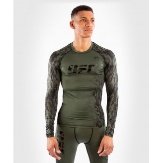 T-shirt compression UFC VENUM manches longues Authentic Fight week kaki