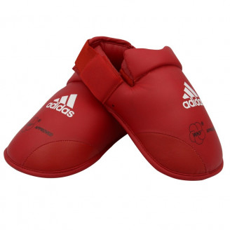 Proteges pied karaté homologués WKF Adidas rouge