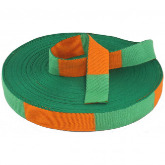 Rouleau de ceinture oranve vert judo 50m