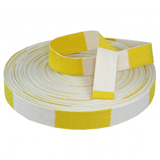 Rouleau de ceinture blanche jaune judo 50m