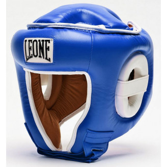 Casque de boxe compétition Léone bleu