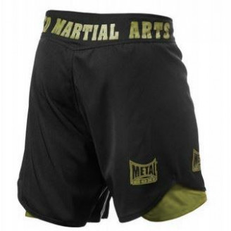 Short MMA Metal Boxe Dual noir kaki