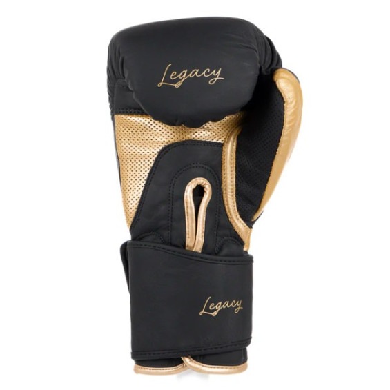 Gants de Sparring Metal Boxe Legacy Velcro – Noir Blanc Or