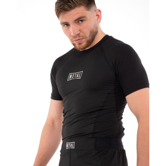 Rashguard manches courtes Metal Boxe performance noir