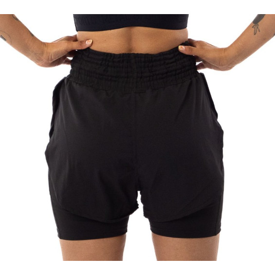 Short femme mma 2 en 1 Metal Boxe Noir