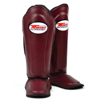 Protèges tibia pieds thaï SGL10 Twins rouge vin