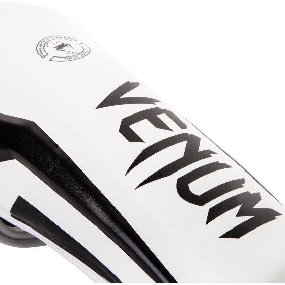 Protèges tibias Venum Elite blanc et noir