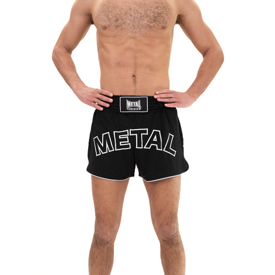 Short de boxe thai Metal Boxe One noir