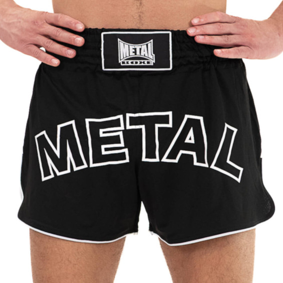 Short de boxe thai Metal Boxe One noir
