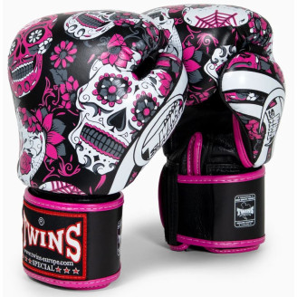 Gants de boxe Twins Skull rose