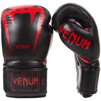Gant de boxe Venum cuir Giant 3.0 noir rouge